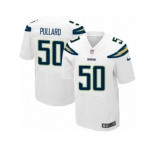 Men Nike Los Angeles Chargers #50 Hayes Pullard Elite White NFL Jersey