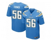 Men Nike Los Angeles Chargers #56 Korey Toomer Elite Electric Blue Alternate NFL Jersey