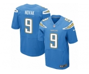 Men Nike Los Angeles Chargers #9 Nick Novak Elite Electric Blue Alternate NFL Jersey