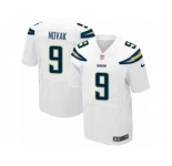 Men Nike Los Angeles Chargers #9 Nick Novak Elite White NFL Jersey