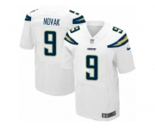 Men Nike Los Angeles Chargers #9 Nick Novak Elite White NFL Jersey