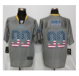 Men Nike San Diego Chargers #99 Joey Bosa USA Flag Fashion Gray Elite Jerseys
