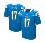 Men's Los Angeles Chargers #17 Philip Rivers Elite Electric Blue Alternate Football Jersey