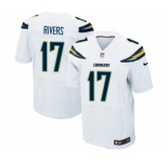 Men's Los Angeles Chargers #17 Philip Rivers Elite White Football Jersey