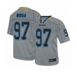 Men's Los Angeles Chargers #97 Joey Bosa Elite Lights Out Grey Football Jersey