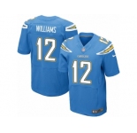 Men's Nike Los Angeles Chargers #12 Mike Williams Elite Electric Blue Alternate NFL Jersey