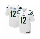 Men's Nike Los Angeles Chargers #12 Mike Williams Elite White NFL Jersey