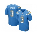 Men's Nike Los Angeles Chargers #3 Rayshawn Jenkins Elite Electric Blue Alternate NFL Jersey