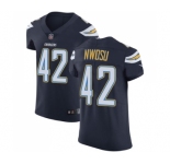 Men's Nike Los Angeles Chargers #42 Uchenna Nwosu Navy Blue Team Color Vapor Untouchable Elite Player NFL Jersey