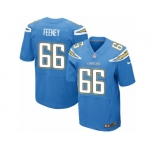 Men's Nike Los Angeles Chargers #66 Dan Feeney Elite Electric Blue Alternate NFL Jersey