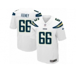 Men's Nike Los Angeles Chargers #66 Dan Feeney Elite White NFL Jersey