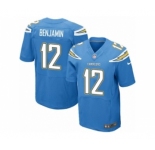 Men's Nike San Diego Chargers #12 Travis Benjamin Elite Electric Blue Alternate NFL Jersey