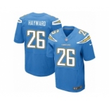 Men's Nike San Diego Chargers #26 Casey Hayward Elite Electric Blue Alternate NFL Jersey
