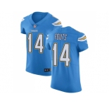 Nike Los Angeles Chargers #14 Dan Fouts Electric Blue Alternate Men Stitched NFL Vapor Untouchable Elite Jersey