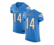 Nike Los Angeles Chargers #14 Dan Fouts Electric Blue Alternate Men Stitched NFL Vapor Untouchable Elite Jersey