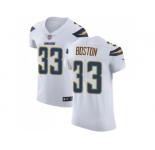 Nike Los Angeles Chargers #33 Tre Boston White Men Stitched NFL Vapor Untouchable Elite Jersey