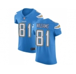 Nike Los Angeles Chargers #81 Mike Williams Electric Blue Alternate Men Stitched NFL Vapor Untouchable Elite Jersey