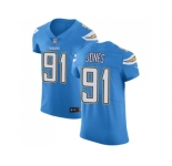Nike Los Angeles Chargers #91 Justin Jones Electric Blue Alternate Men Stitched NFL Vapor Untouchable Elite Jersey