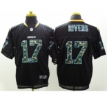 Nike San Diego Chargers #17 Philip Rivers Black jerseys(Elite Camo Fashion)
