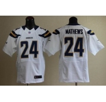 nike nfl jerseys san diego chargers #24 mathews white[elite]