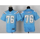 nike nfl jerseys san diego chargers #76 fluker lt.blue[new Elite]