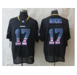 nike san diego charger #17 rivers black [Elite USA flag fashion]