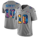Los Angeles Chargers #10 Justin Herbert Men's Nike Multi-Color 2020 NFL Crucial Catch NFL Jersey Greyheather