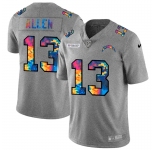 Los Angeles Chargers #13 Keenan Allen Men's Nike Multi-Color 2020 NFL Crucial Catch NFL Jersey Greyheather