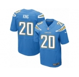 Men Nike Los Angeles Chargers #20 Desmond King Elite Electric Blue Alternate NFL Jersey