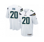 Men Nike Los Angeles Chargers #20 Desmond King Game White NFL Jersey
