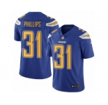Men Nike Los Angeles Chargers #31 Adrian Phillips Limited Electric Blue Rush Vapor Untouchable NFL Jersey