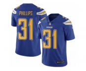 Men Nike Los Angeles Chargers #31 Adrian Phillips Limited Electric Blue Rush Vapor Untouchable NFL Jersey