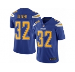 Men Nike Los Angeles Chargers #32 Branden Oliver Limited Electric Blue Rush Vapor Untouchable NFL Jersey