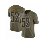 Men Nike Los Angeles Chargers #52 Denzel Perryman Limited Olive 2017 Salute to Service NFL Jersey