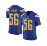 Men Nike Los Angeles Chargers #56 Korey Toomer Limited Electric Blue Rush Vapor Untouchable NFL Jersey