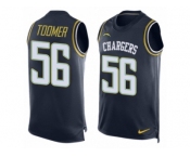 Men Nike Los Angeles Chargers #56 Korey Toomer Limited Navy Blue Player Name & Number Tank Top NFL Jersey