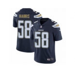 Men Nike Los Angeles Chargers #58 Nigel Harris Navy Blue Team Color Vapor Untouchable Limited Player NFL Jersey