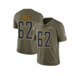 Men Nike Los Angeles Chargers #62 Max Tuerk Limited Olive 2017 Salute to Service NFL Jersey