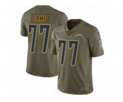 Men Nike Los Angeles Chargers #77 Forrest Lamp Limited Olive 2017 Salute to Service NFL Jersey