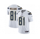 Men Nike Los Angeles Chargers #81 Mike Williams White Vapor Untouchable Limited Player NFL Jersey