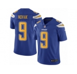 Men Nike Los Angeles Chargers #9 Nick Novak Limited Electric Blue Rush Vapor Untouchable NFL Jersey