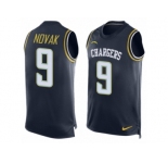 Men Nike Los Angeles Chargers #9 Nick Novak Limited Navy Blue Player Name & Number Tank Top NFL Jersey