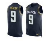 Men Nike Los Angeles Chargers #9 Nick Novak Limited Navy Blue Player Name & Number Tank Top NFL Jersey