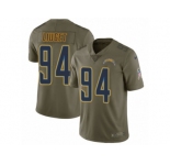 Men Nike Los Angeles Chargers #94 Corey Liuget Limited Olive 2017 Salute to Service NFL Jersey