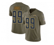 Men Nike Los Angeles Chargers #99 Joey Bosa Limited Olive 2017 Salute to Service NFL Jersey