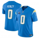 Men's Los Angeles Chargers #0 Daiyan Henley Blue 2025 F.U.S.E With 1-Star C Patch Vapor Limited Stitched Football Jersey