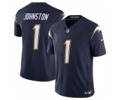Men's Los Angeles Chargers #1 Quentin Johnston Navy 2025 F.U.S.E. Alternate Vapor Limited Football Stitched Jersey