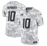 Men's Los Angeles Chargers #10 Justin Herbert 2024 Arctic Camo Salute To Service Limited Stitched Football Jersey