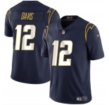 Men's Los Angeles Chargers #12 Derius Davis Navy 2024 Vapor Limited Football Stitched Jersey