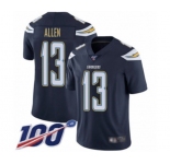 Men's Los Angeles Chargers #13 Keenan Allen Navy Blue Team Color Vapor Untouchable Limited Player 100th Season Football Jersey